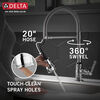 Single Handle Pull-Down Kitchen Faucet With Spring Spout