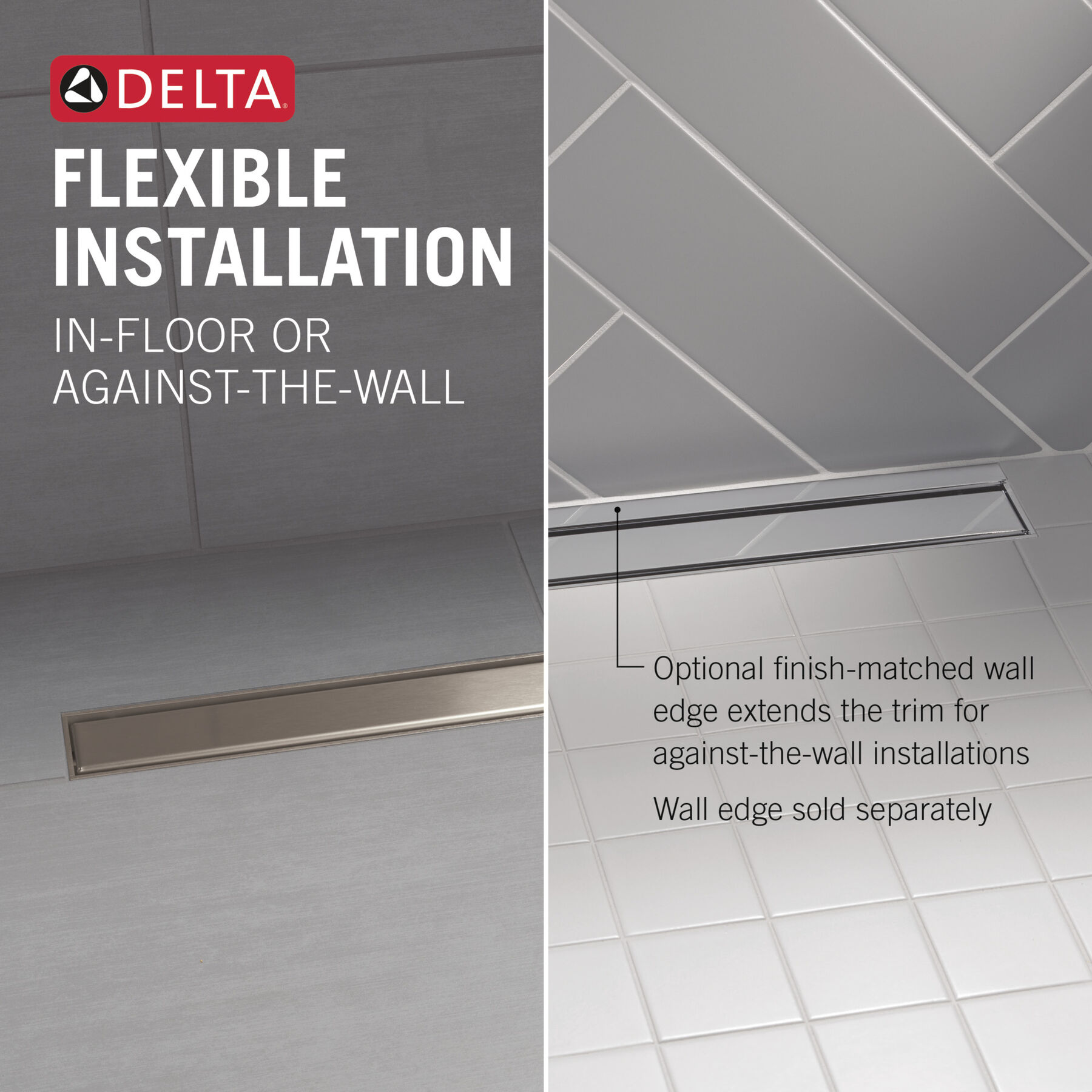 24" Reversible Linear Shower Drain Trim, image 2