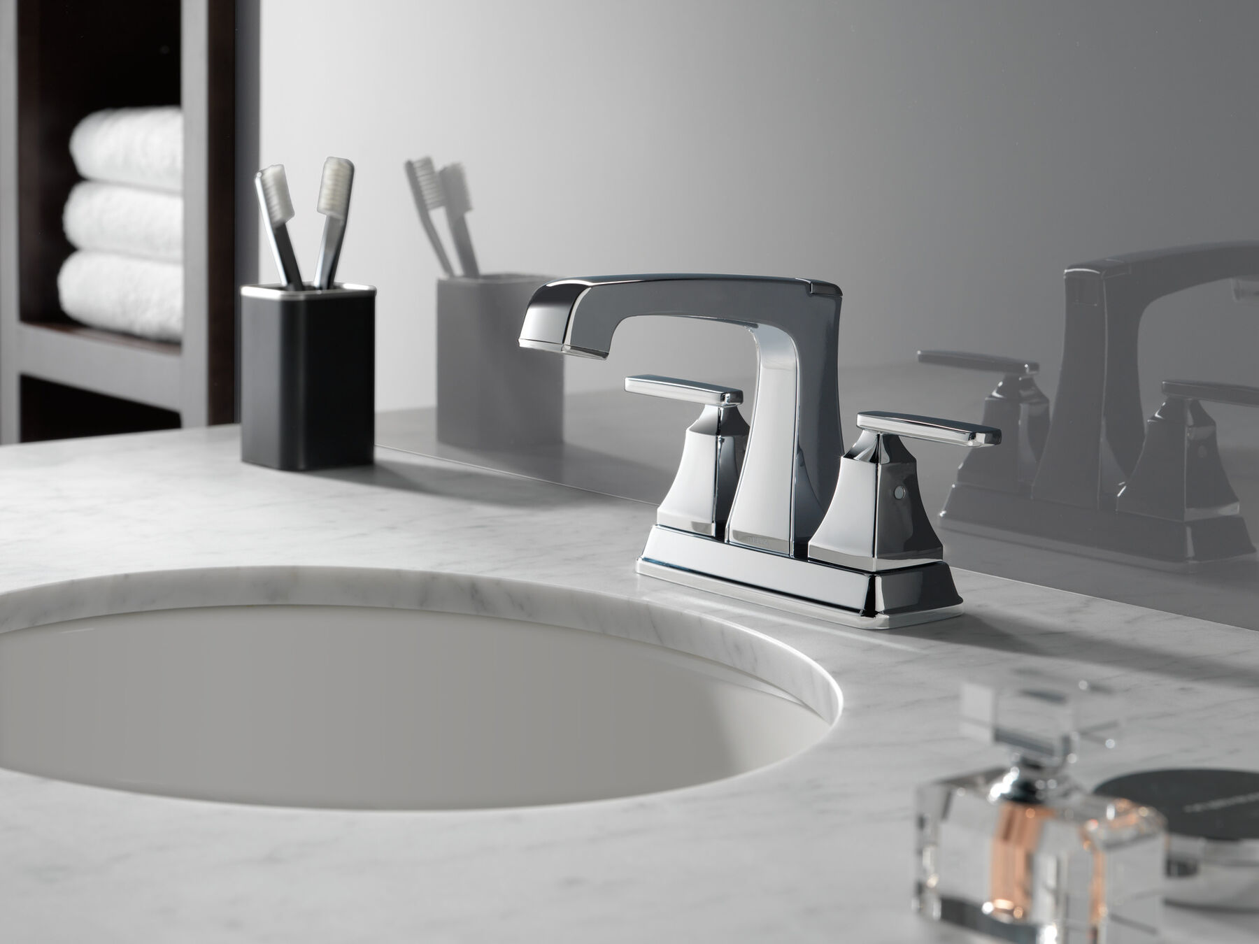 Two Handle Centerset Bathroom Faucet, image 4
