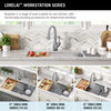 30” Workstation Kitchen Sink Undermount Stainless Steel Single Bowl with WorkFlow™ Ledge and Accessories