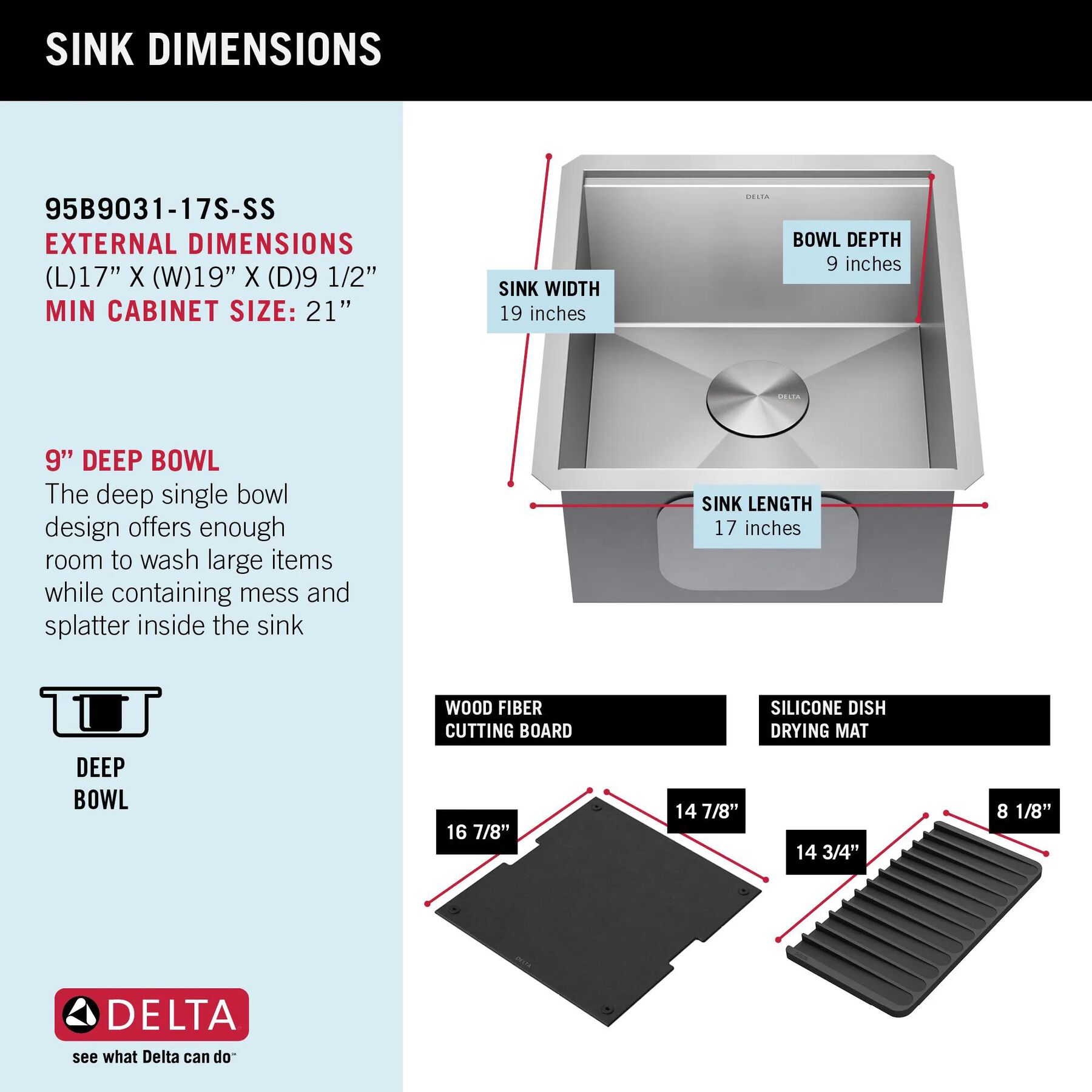 17&rdquo; Workstation Undermount Single Bowl 16 Gauge Stainless Steel&nbsp;Bar Prep Kitchen Sink with&nbsp;WorkFlow&trade; Ledge and Accessories