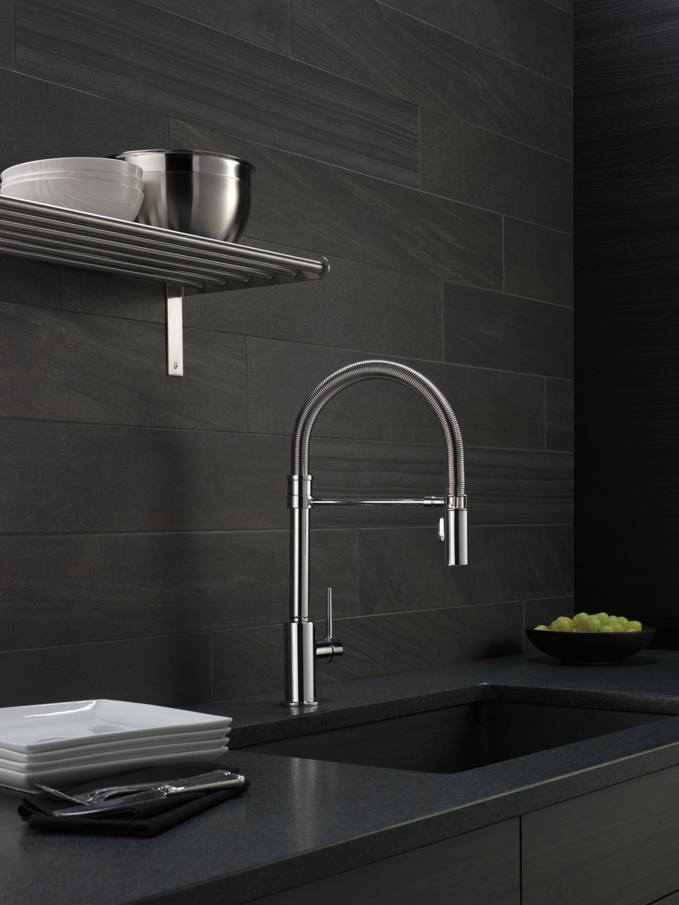 Single-Handle Pull-Down Spring Kitchen Faucet, image 26
