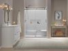 60x32 Alcove Shower Base with Door Bundle - Right Seat Center Drain Curve
