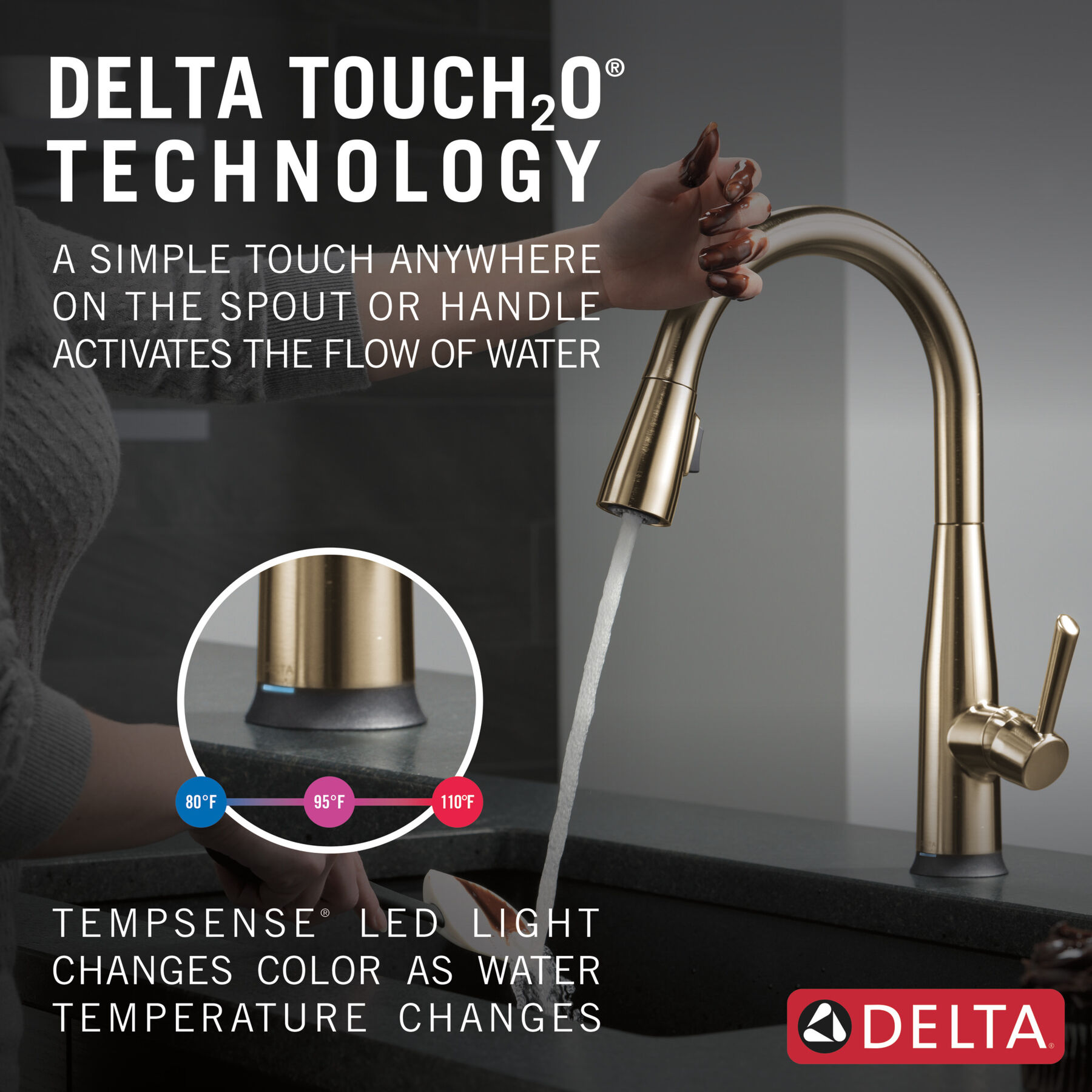 Single Handle Touch2O Pull-Down Kitchen Faucet (Recertified)