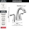 Two Handle Centerset Pull-Down Bathroom Faucet