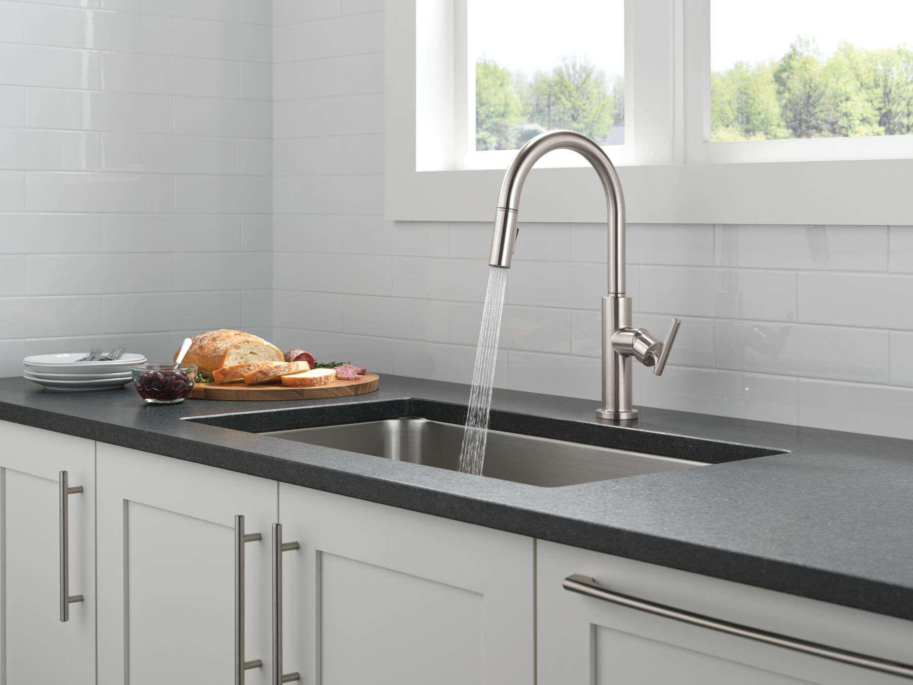 Single Handle Pull-Down Kitchen Faucet, image 5