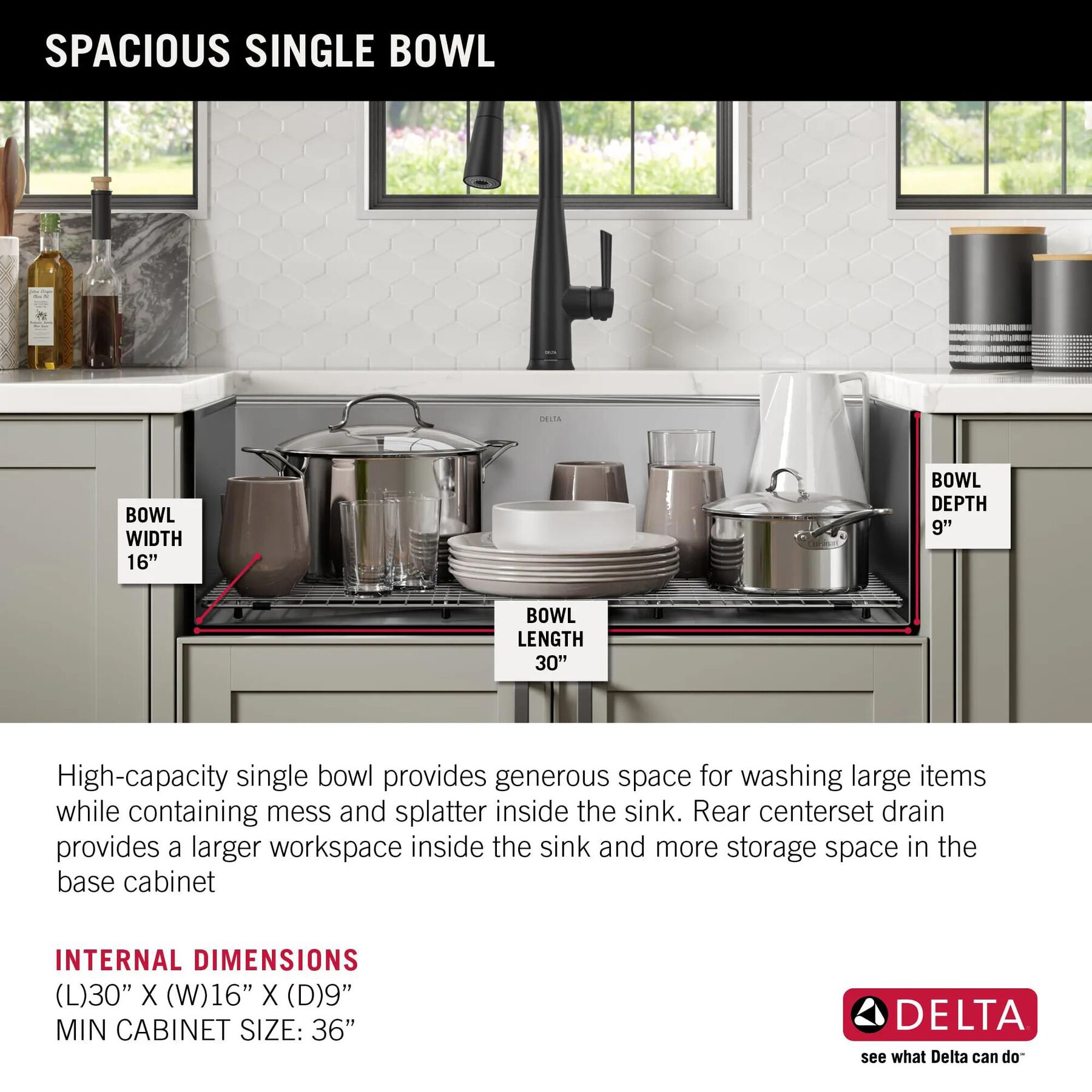 32&rdquo; Workstation Kitchen Sink Undermount&nbsp;16 Gauge&nbsp;Stainless Steel Single Bowl with&nbsp;WorkFlow&trade; Ledge and Accessories