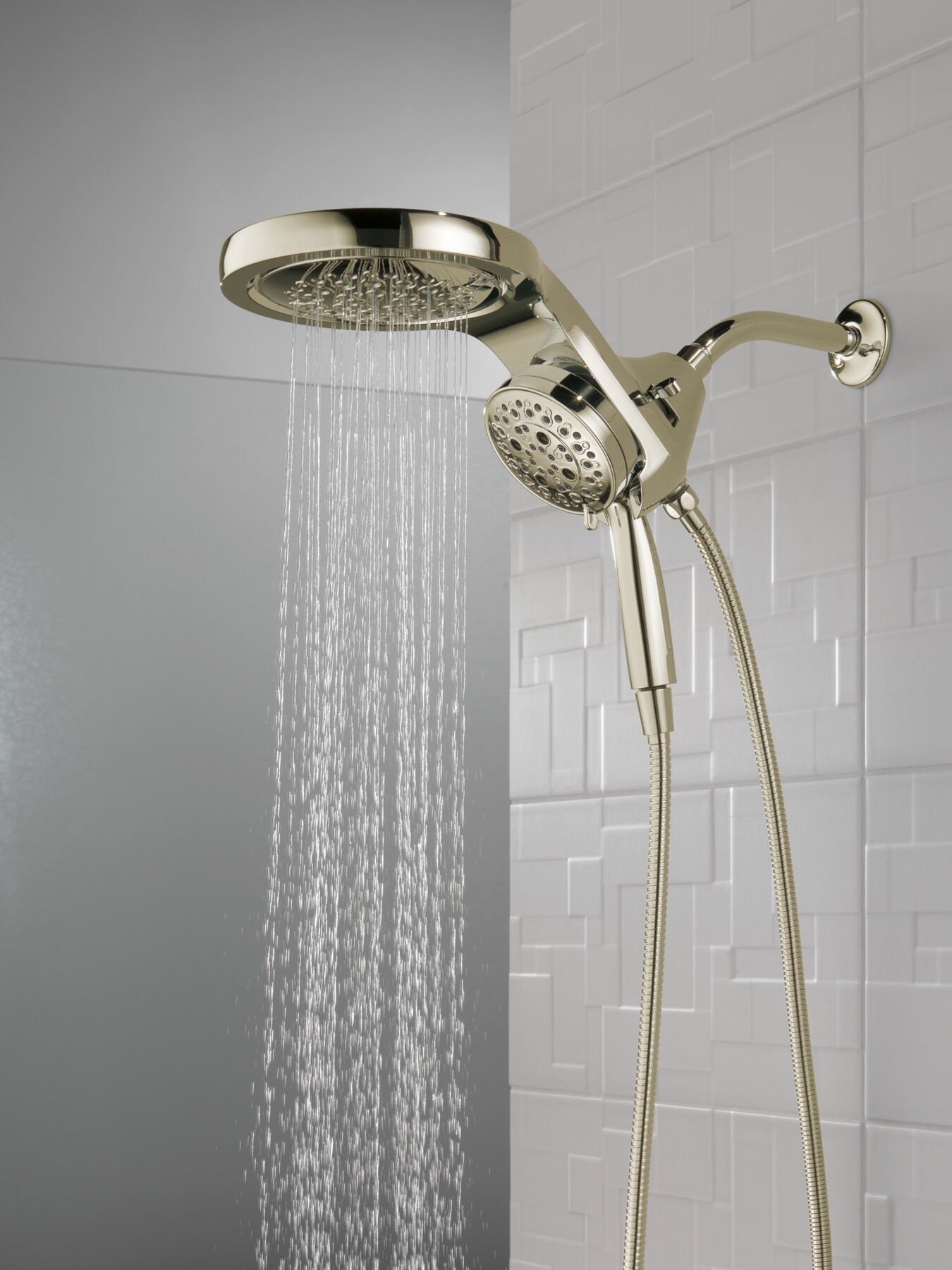 HydroRain® H<sub>2</sub>Okinetic® 5-Setting Two-in-One Shower Head (Recertified), image 10