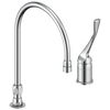 Single Control Mixing Faucet with Gooseneck Spout - Less Pop-Up