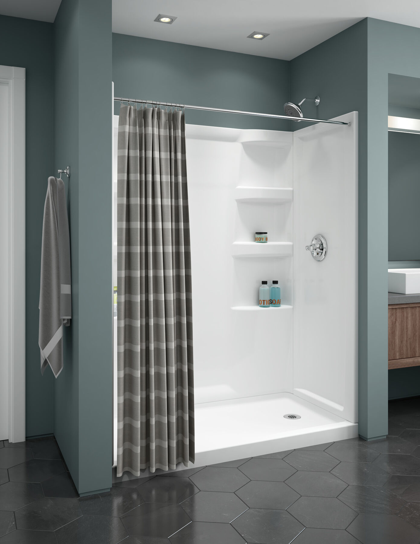ProCrylic 60 in. x 32 in. Shower Surround, image 9