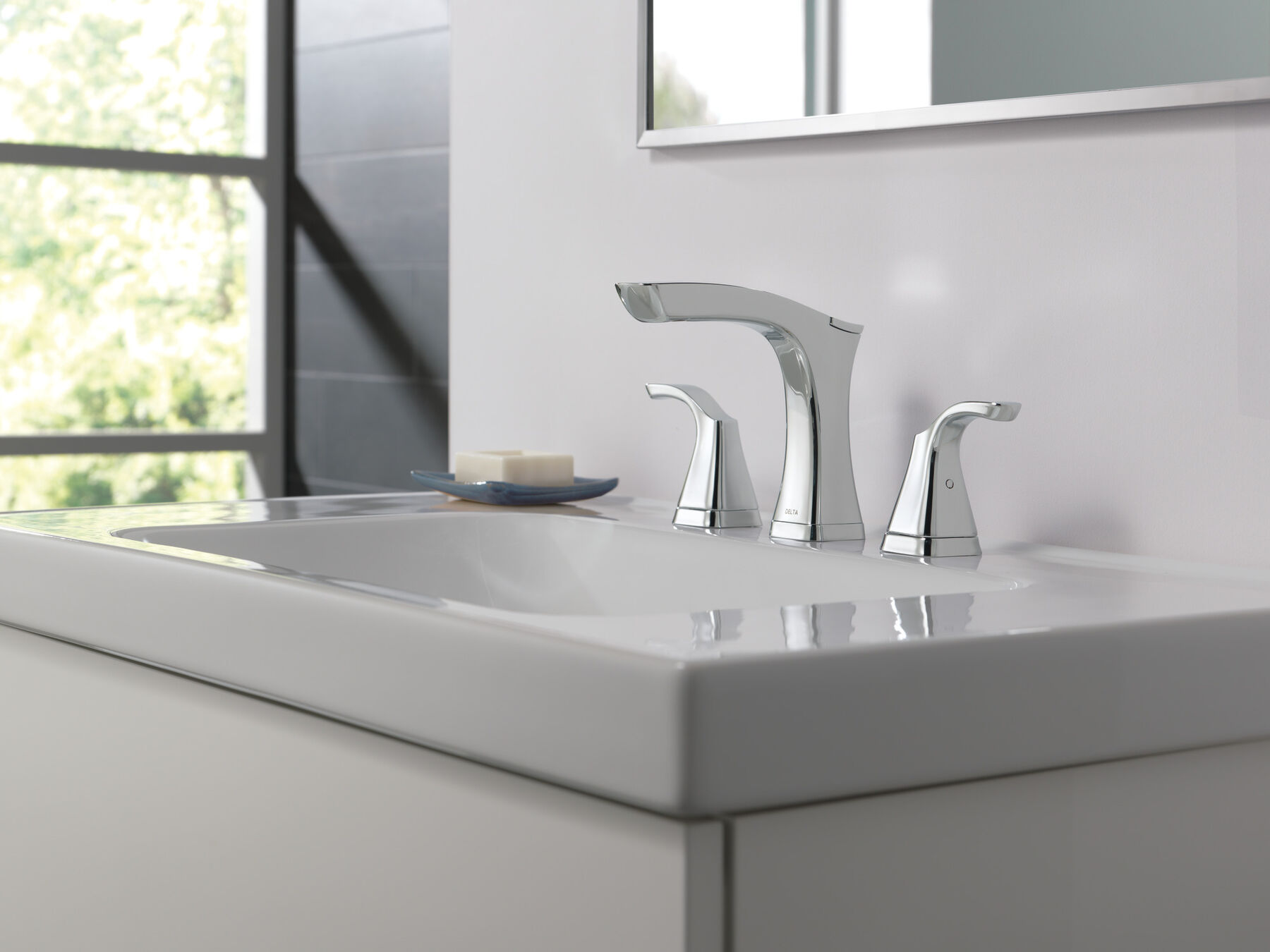 Two Handle Widespread Bathroom Faucet - Metal Pop-Up, image 9