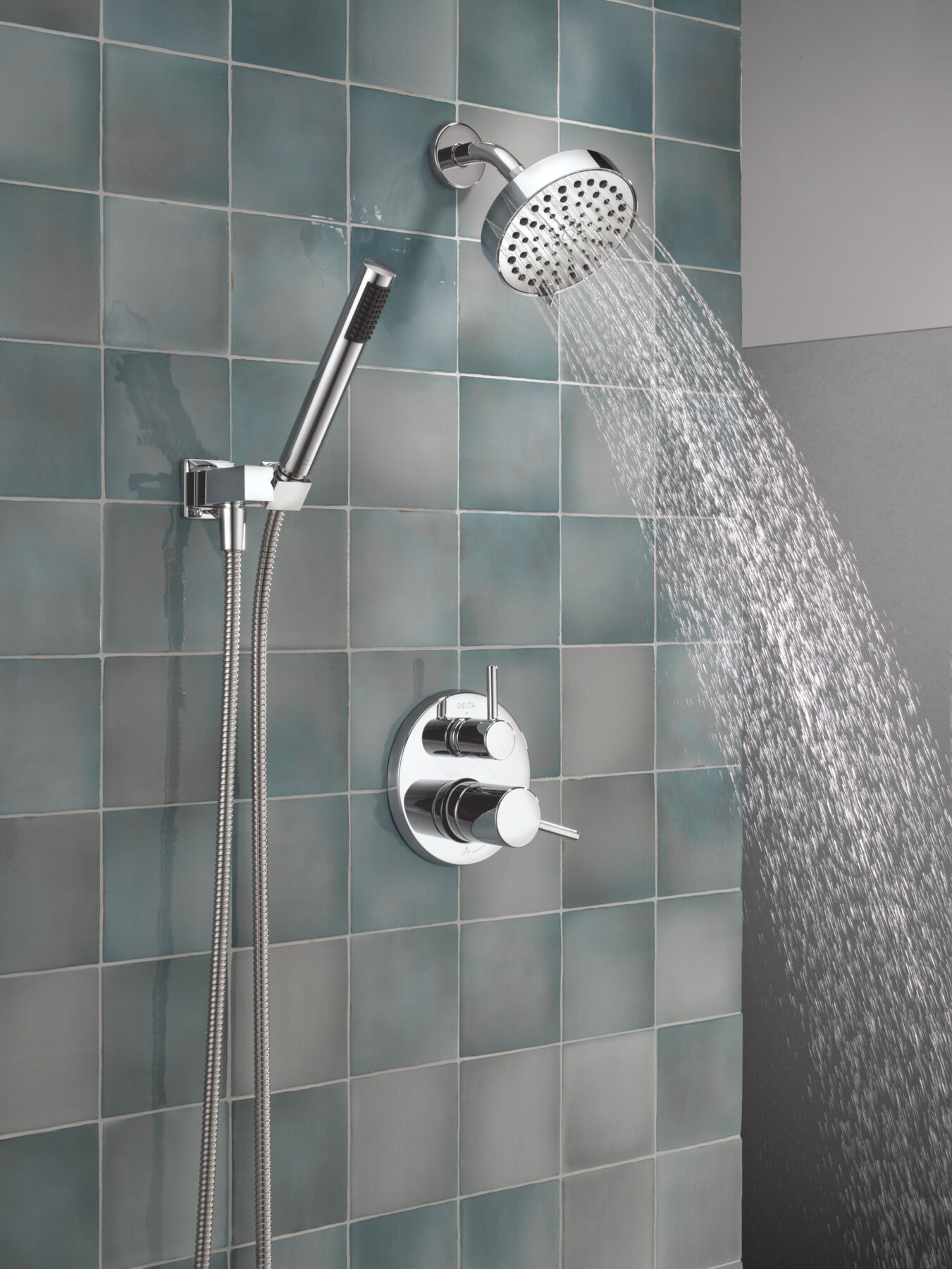 14S Shower Trim w Fixed Head & Hand Shower