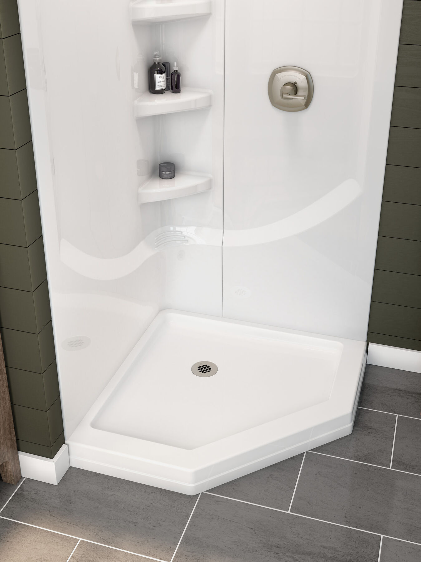 38" Neo Angle Shower Base, image 28
