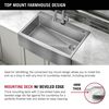 30&rdquo; Retrofit Farmhouse Apron Front 16 Gauge Stainless Steel Single Bowl Kitchen Sink for Undermount / Drop-In Installation with Accessories