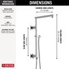 Emerge® 18" Angular Shower Column