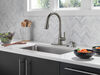 Single Handle Pull-Down Kitchen Faucet with Soap Dispenser and ShieldSpray® Technology