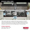 30” Workstation Kitchen Sink Drop-In Top Mount Stainless Steel Single Bowl with WorkFlow™ Ledge and Accessories