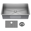 32” Undermount Stainless Steel Single Bowl Kitchen Sink with Accessories