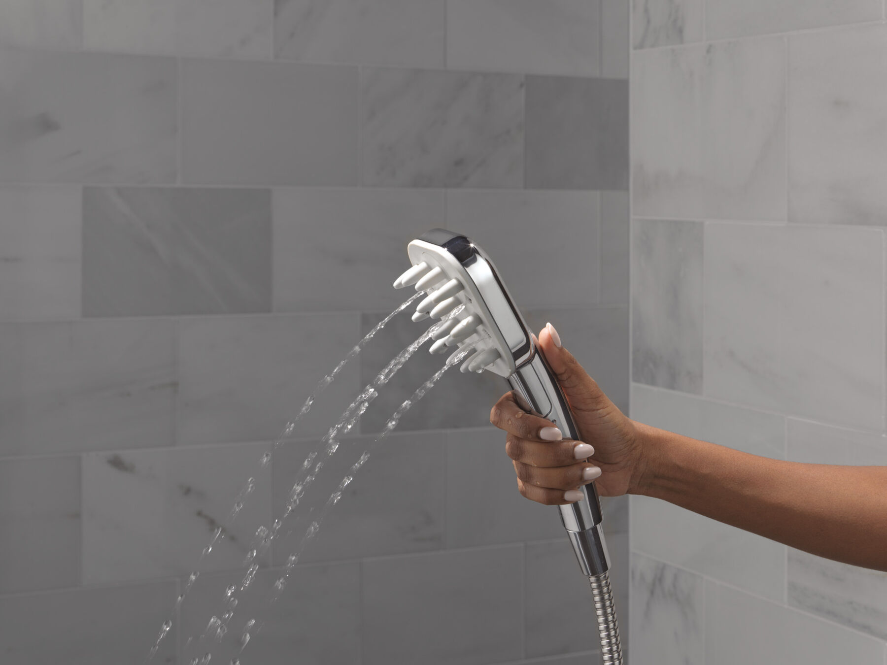 Detangling Hand Shower with 5- Setting Showerhead Bundle