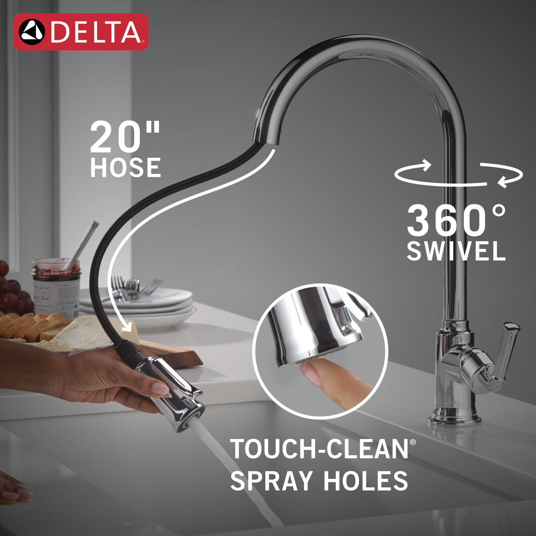 Single Handle Kitchen Pull-Down Faucet