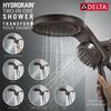 HydroRain&reg; H2Okinetic&reg; 5-Setting Two-in-One Shower Head (Recertified)