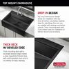 36&rdquo; Retrofit Farmhouse Apron Front 16 Gauge Workstation Kitchen Sink Single Bowl in with WorkFlow&trade; Ledge and&nbsp;Accessories for Top Mount Drop-In Installation