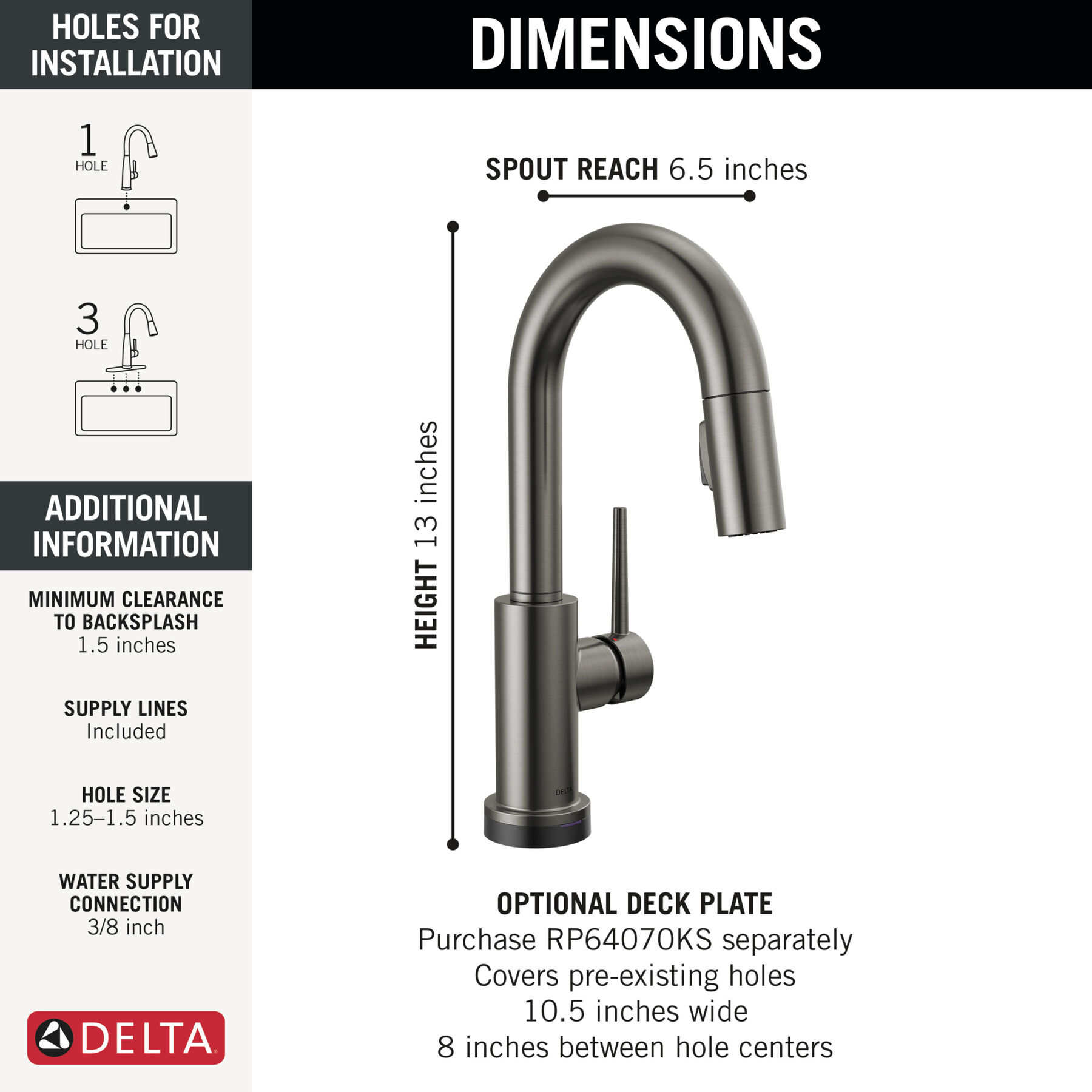 Touch2O&reg; Bar / Prep Faucet with Touchless Technology