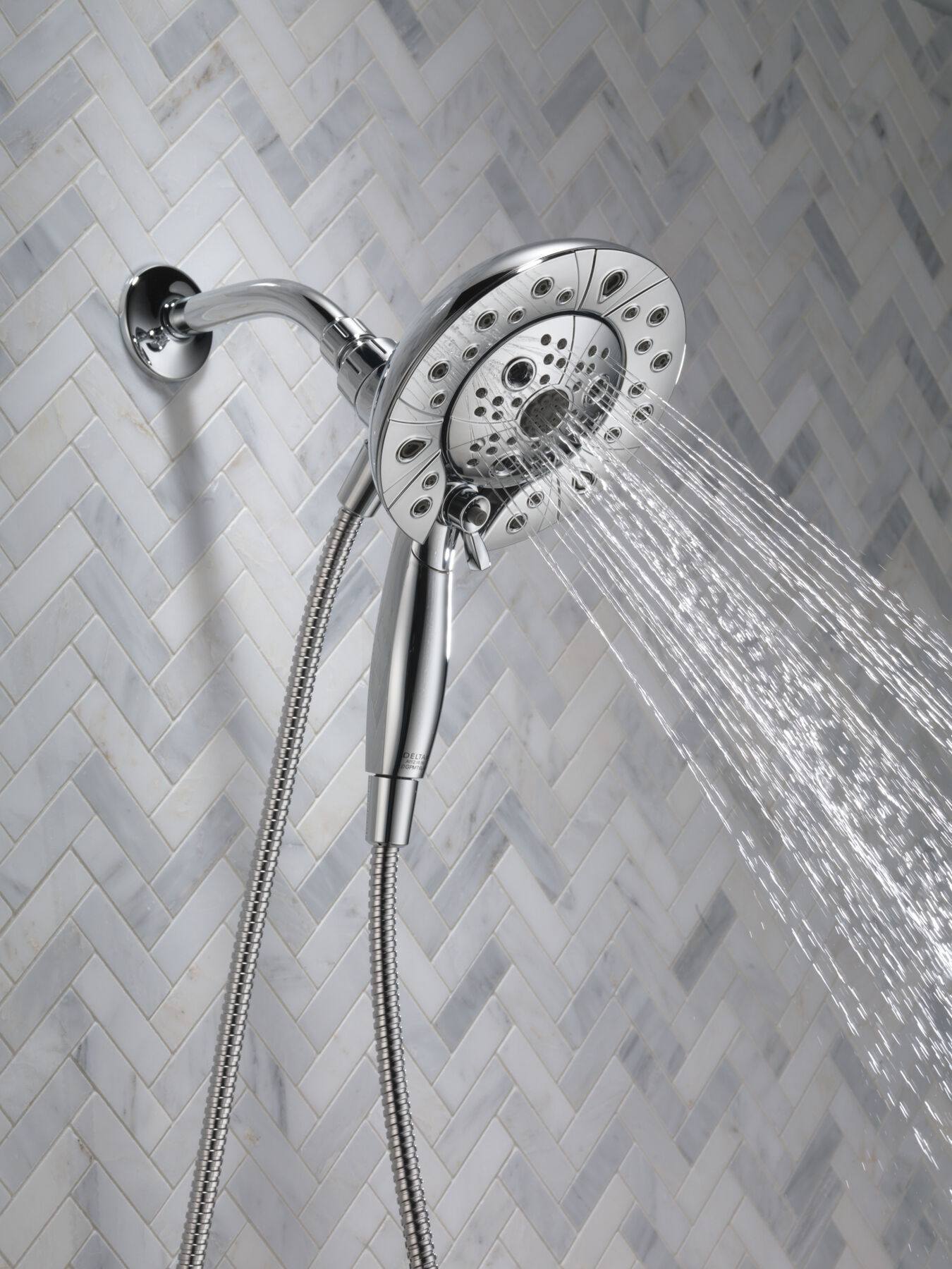 H<sub>2</sub>Okinetic&reg; In2ition&reg; 5-Setting Two-in-One Shower