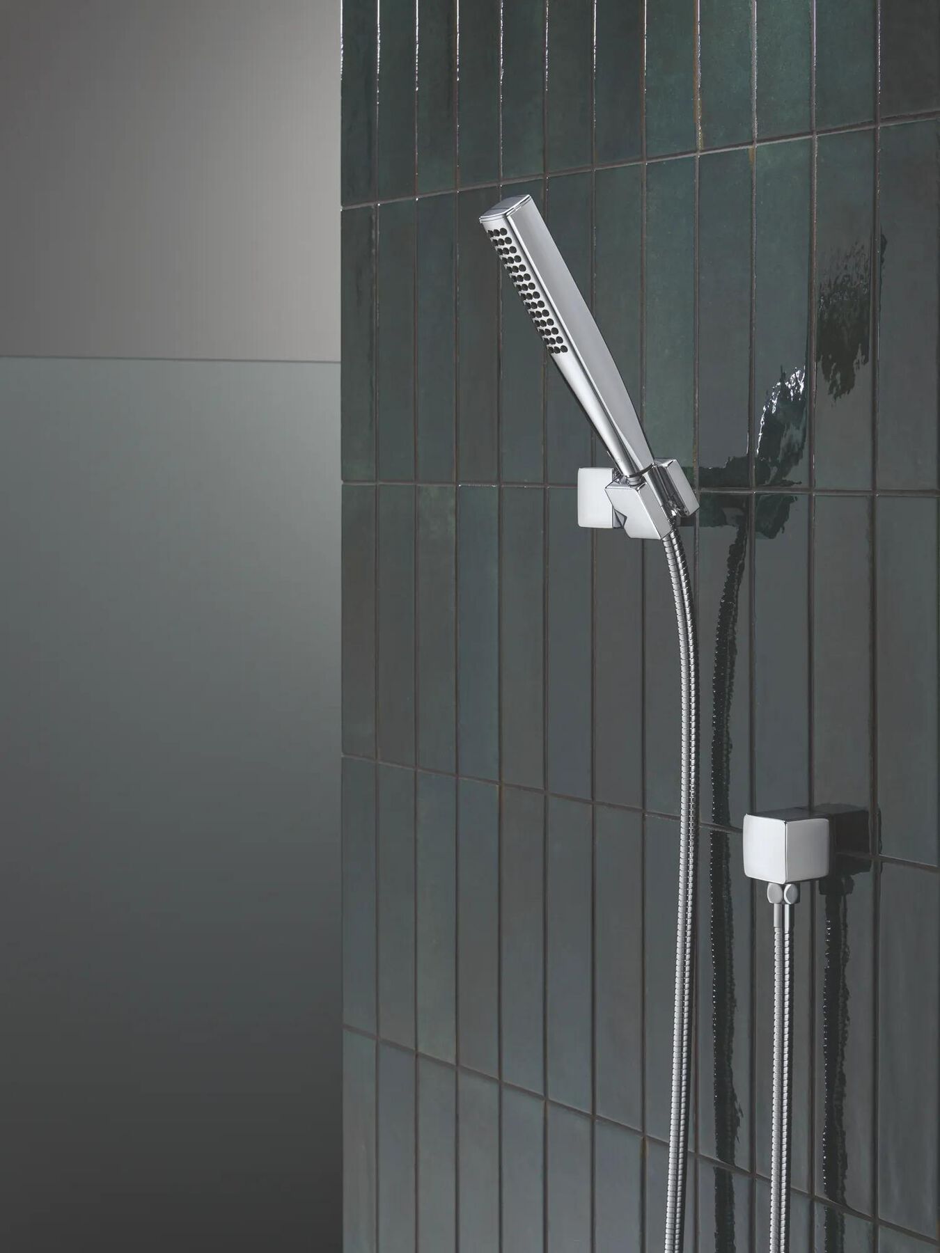 Single-Setting Hand Shower with Wall Mount featuring FeatherRain&trade; Spray