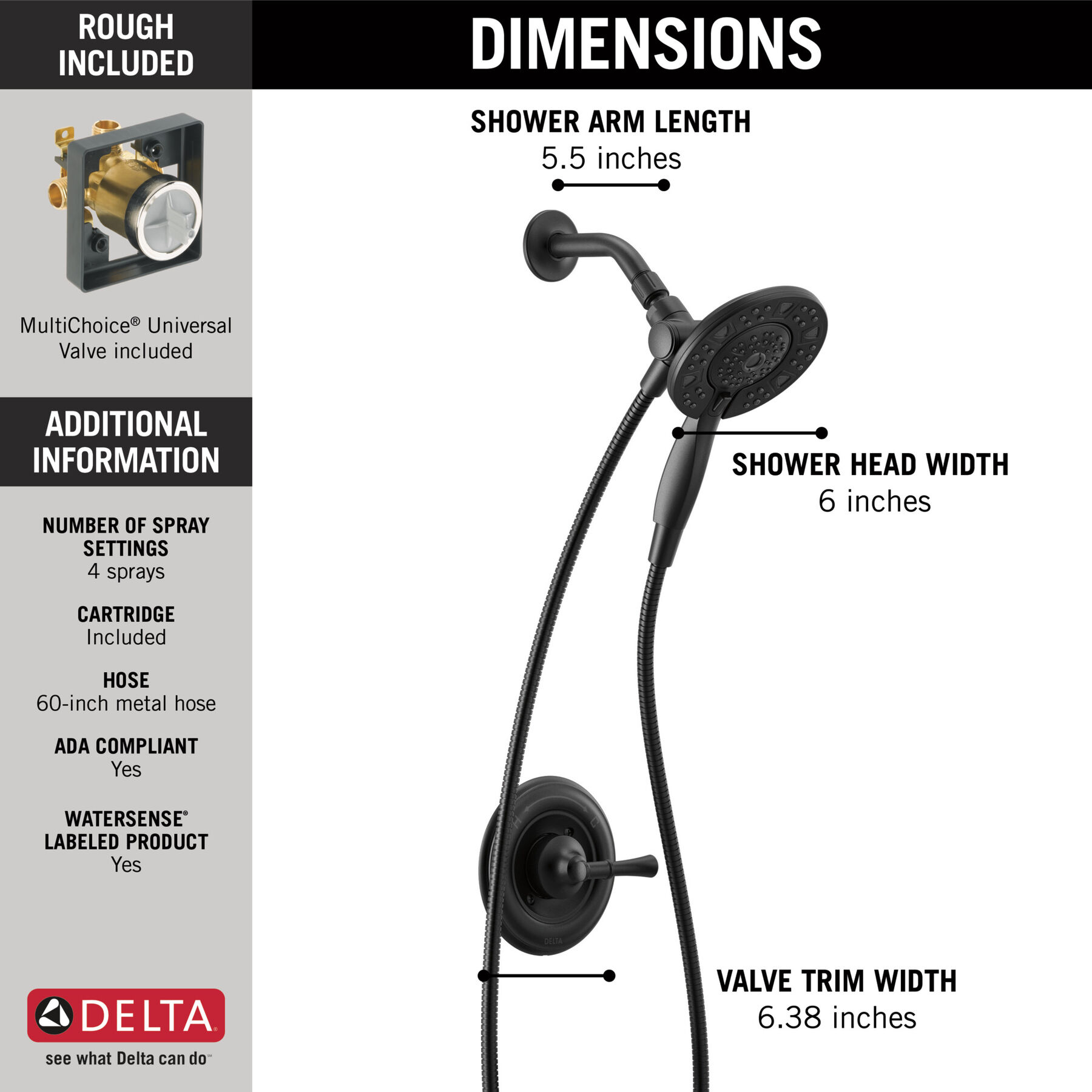 Monitor&reg; 14 Series Shower with WaterSense In2ition&reg; Two-in-One Shower (Recertified)