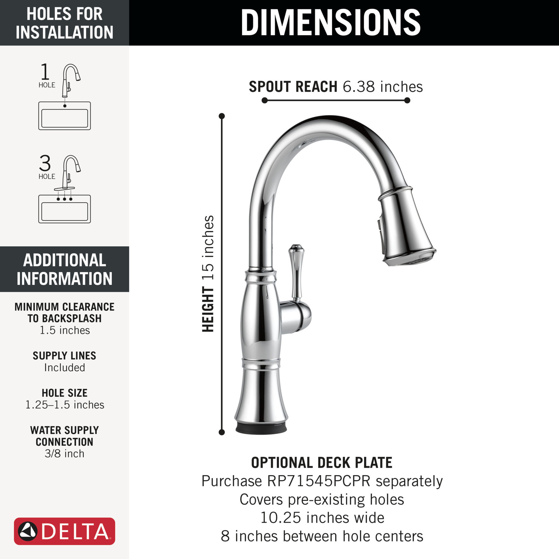Touch<sub>2</sub>O&reg; Technology Kitchen Faucet with Touchless Technology