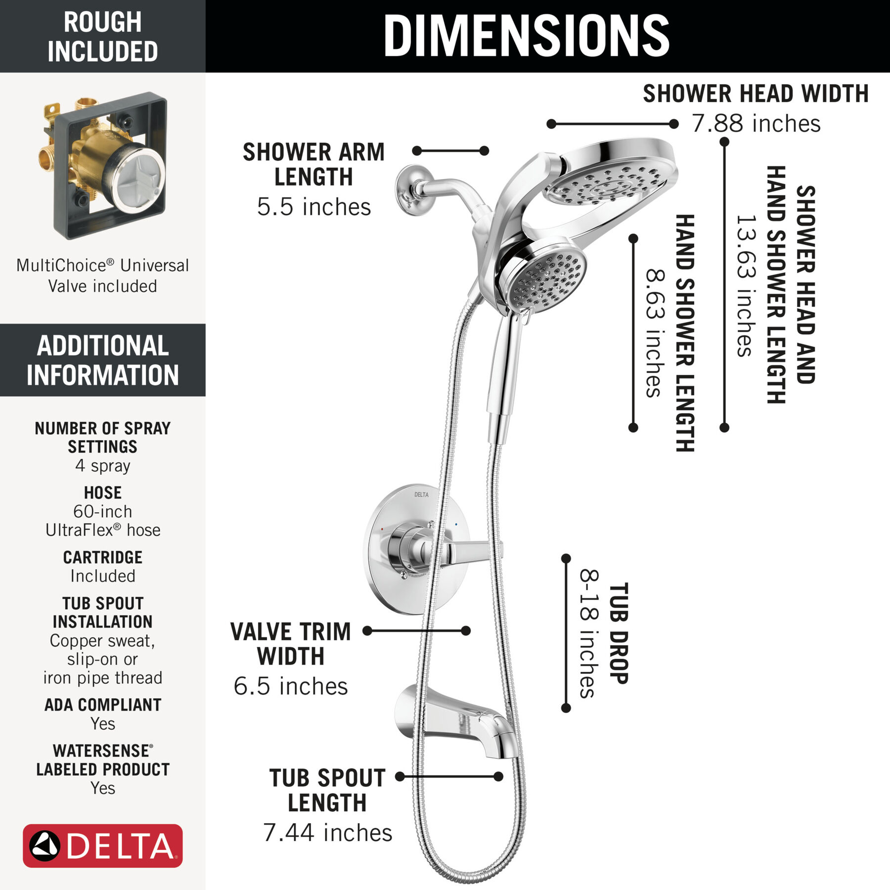HydroRain&reg; 14 Series Tub and Shower