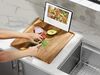 45&rdquo; Workstation Undermount Single Bowl 16 Gauge Stainless Steel Kitchen Sink with 2-Tier&nbsp;WorkFlow&trade; Ledge and Accessories