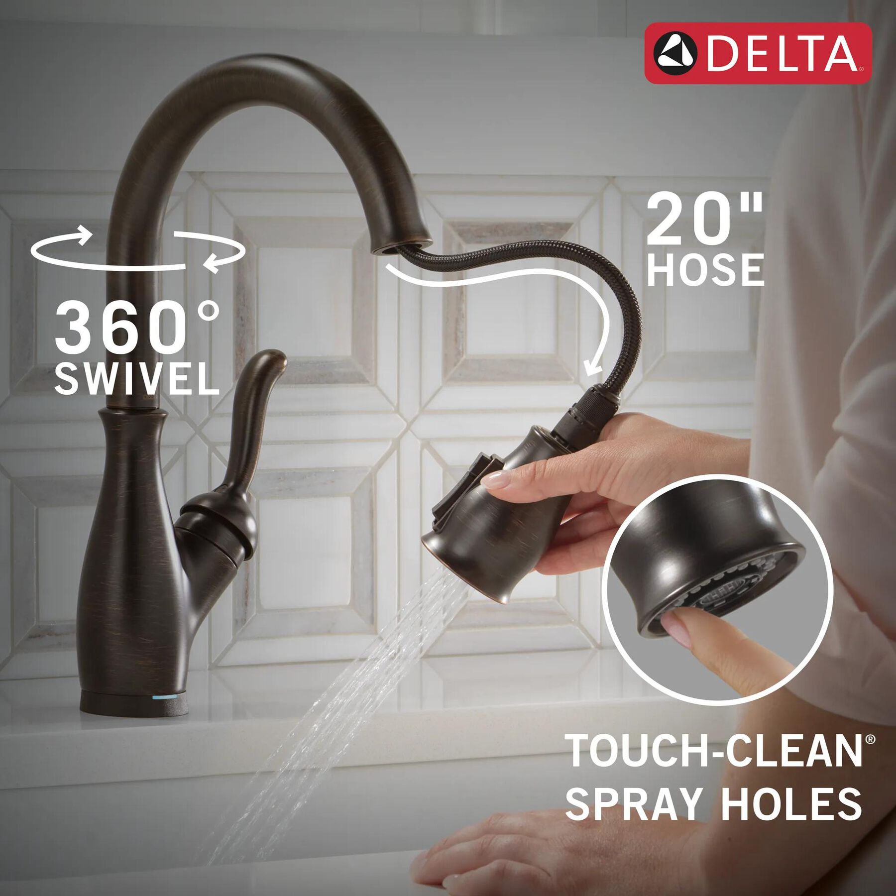 Touch<sub>2</sub>O&reg; Technology Kitchen Faucet with Touchless Technology