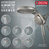 HydroRain&reg; H2Okinetic&reg; 5-Setting Two-in-One Shower Head (Recertified)