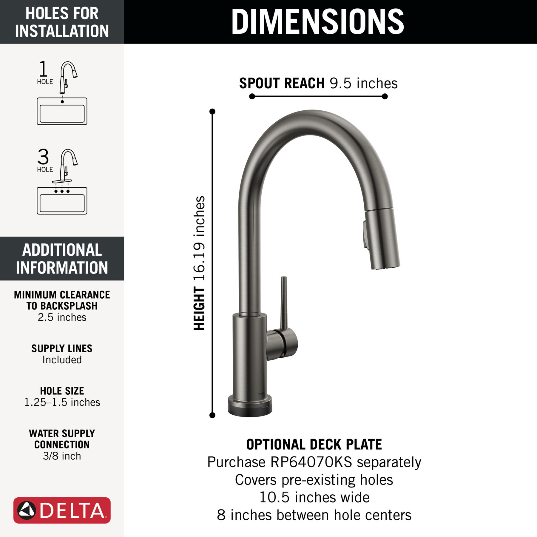 VoiceIQ&reg; Kitchen Faucet with Touch<sub>2</sub>O&reg; Technology with Touchless Technology