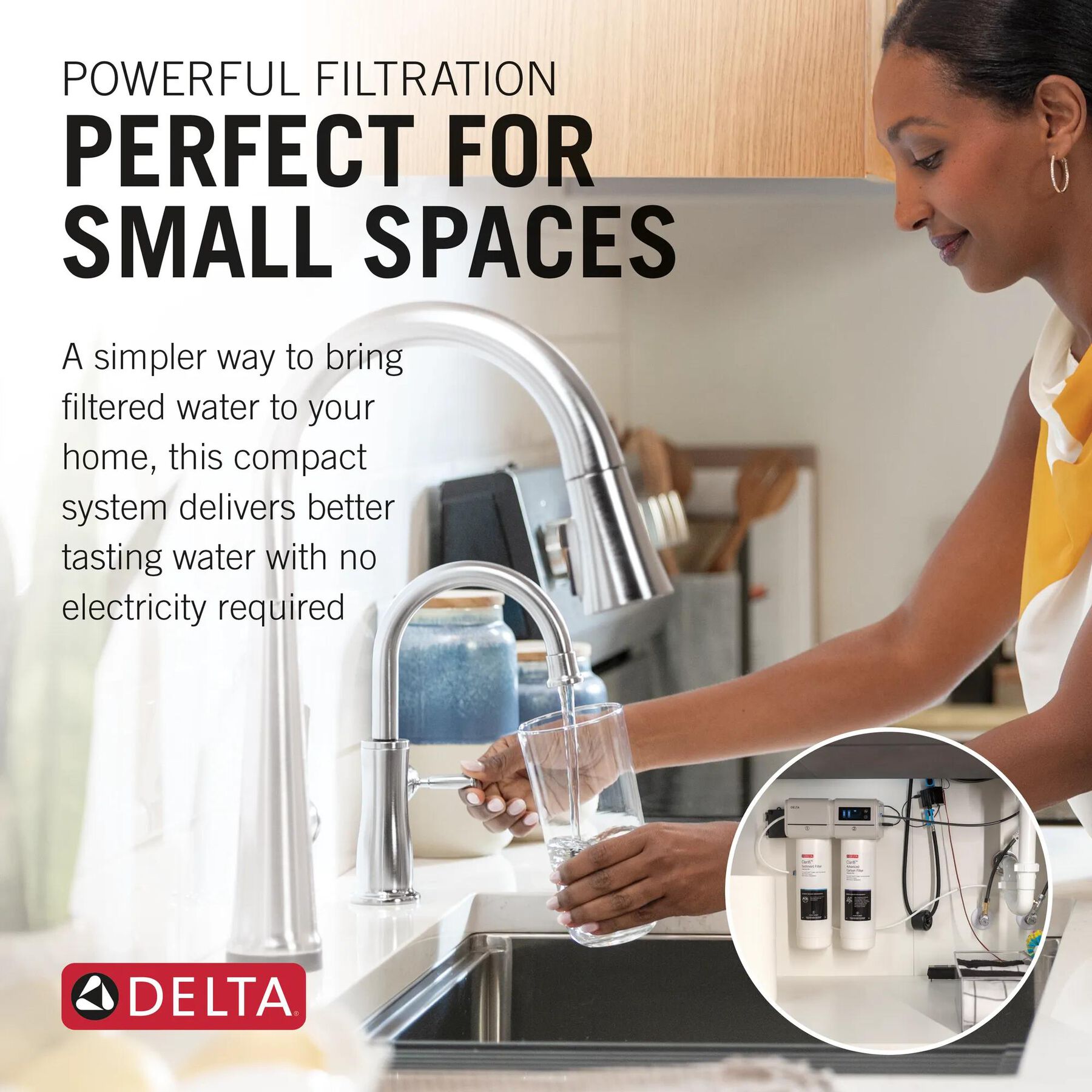 2-Stage Water Filtration System with Beverage Faucet Bundle in Black ...