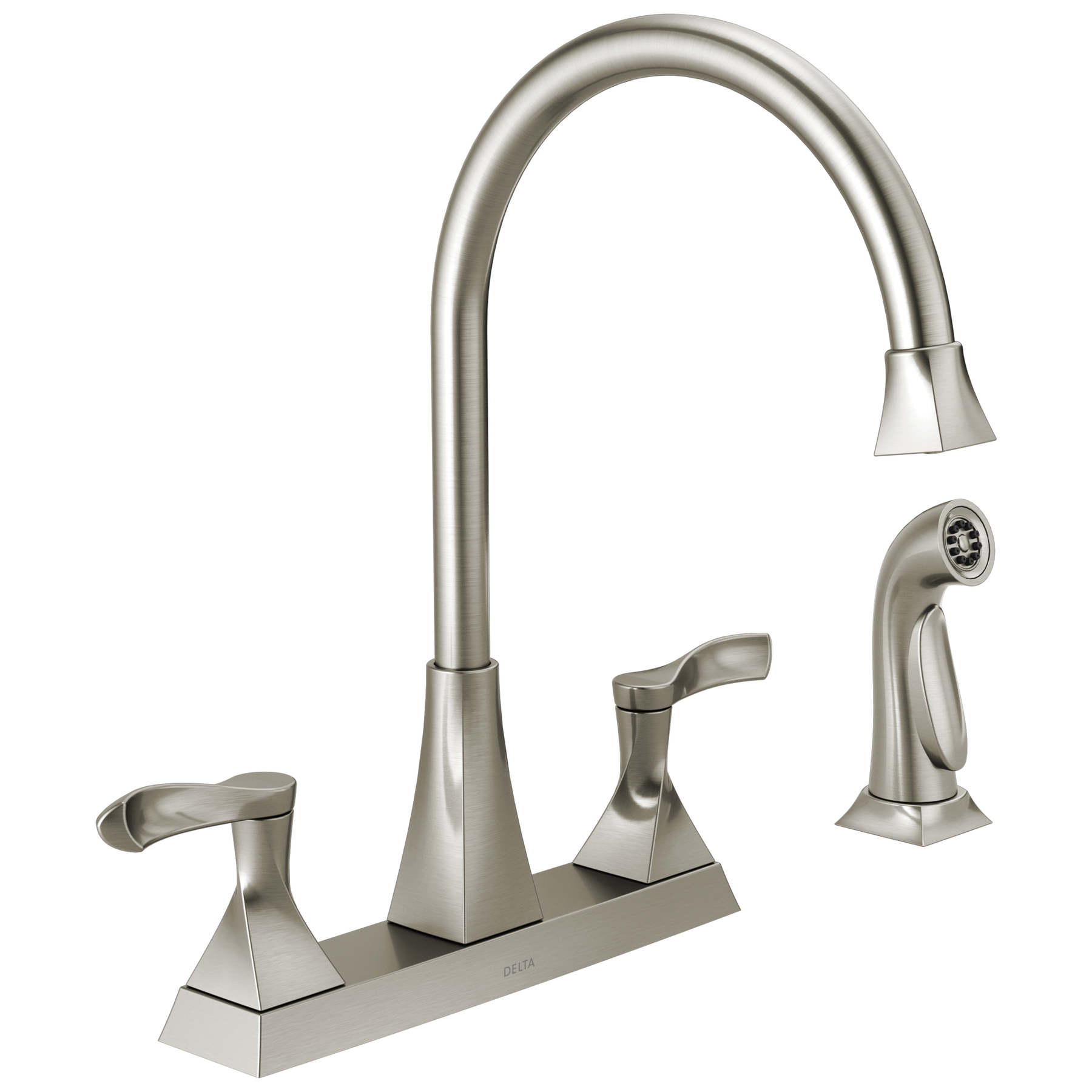 Two Handle Kitchen Faucet with Spray (Recertified)