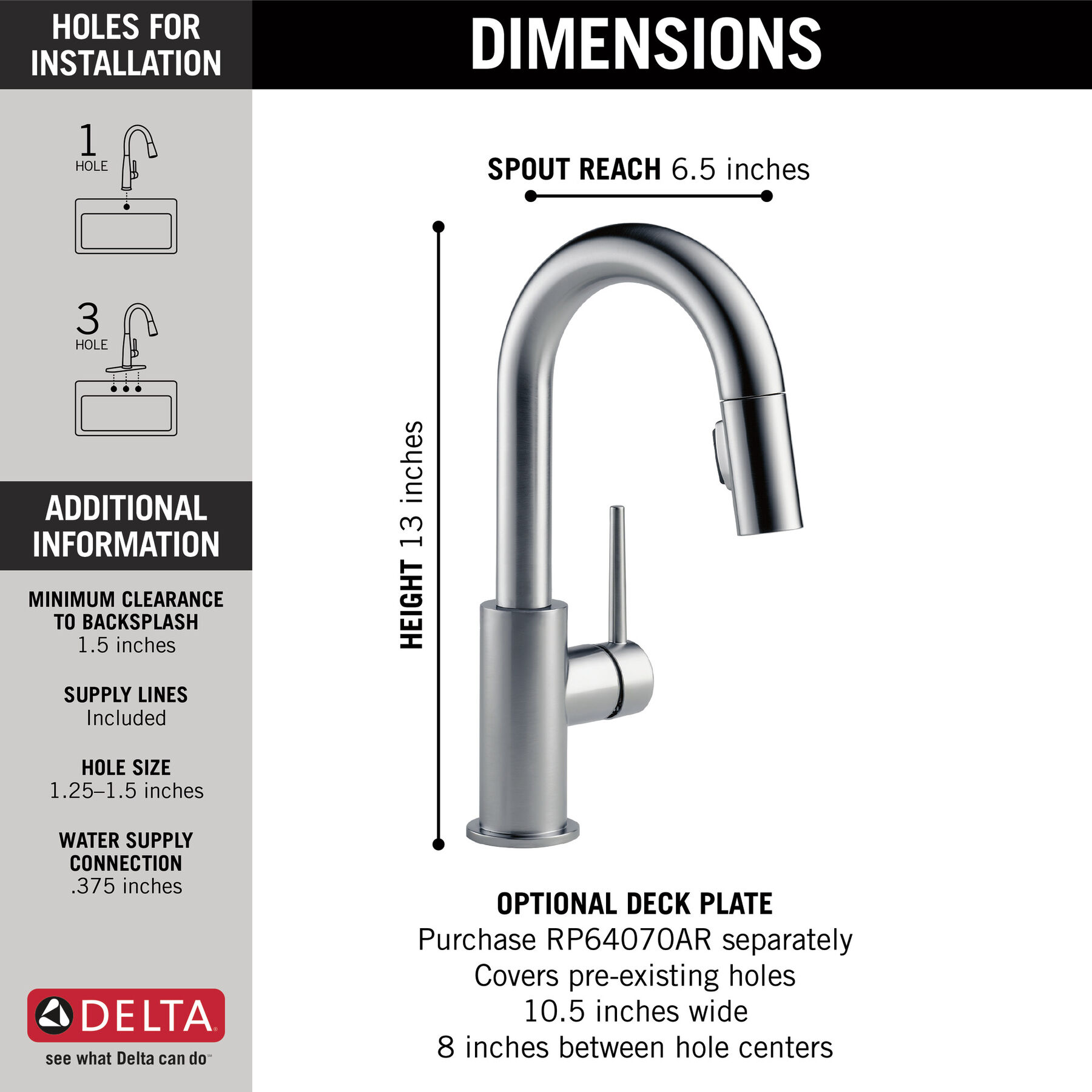 Single Handle Pull-Down Bar / Prep Faucet