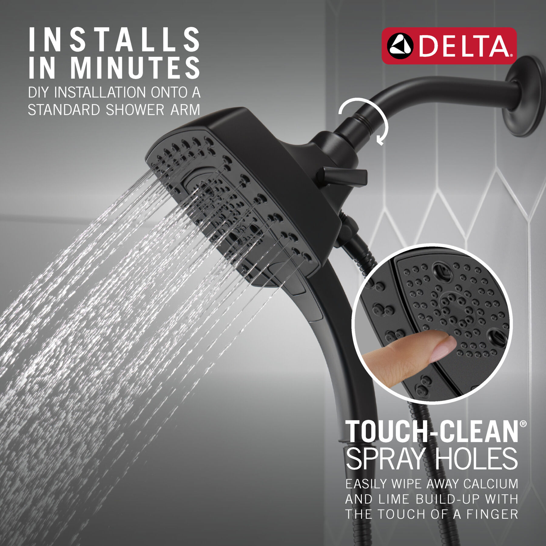 H<sub>2</sub>Okinetic&reg; In2ition&reg; 5-Setting Two-in-One Shower (Recertified)