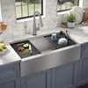 36&rdquo; Workstation Undermount&nbsp;Single Bowl&nbsp;16 Gauge Stainless Steel&nbsp;Farmhouse Apron Front Kitchen Sink&nbsp;with&nbsp;WorkFlow&trade; Ledge and Accessories
