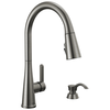 Single Handle Pull-Down Kitchen Faucet with Soap Dispenser and ShieldSpray&reg; Technology