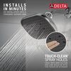 H2Okinetic&reg; 6-Setting 9-inch Raincan Shower Head with Silicone Spray Face