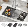 23&rdquo; Workstation Undermount&nbsp;Single Bowl&nbsp;16 Gauge Stainless Steel&nbsp;Kitchen Sink&nbsp;with&nbsp;WorkFlow&trade; Ledge and Accessories
