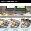 30&rdquo; Workstation Kitchen Sink Drop-In Top Mount Stainless Steel Single Bowl with WorkFlow&trade; Ledge and Accessories
