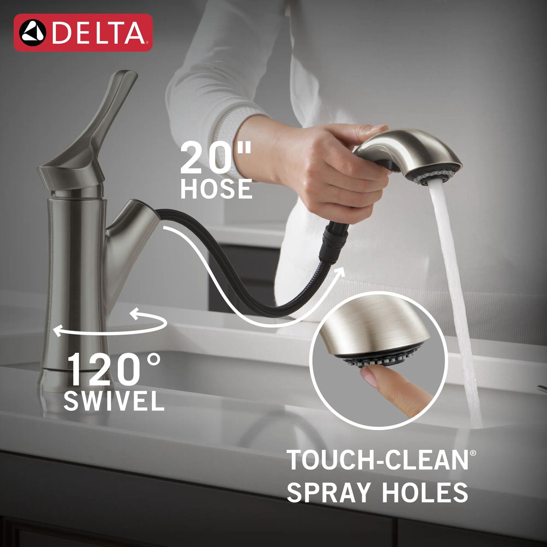 Single Handle Pull-Out Kitchen Faucet