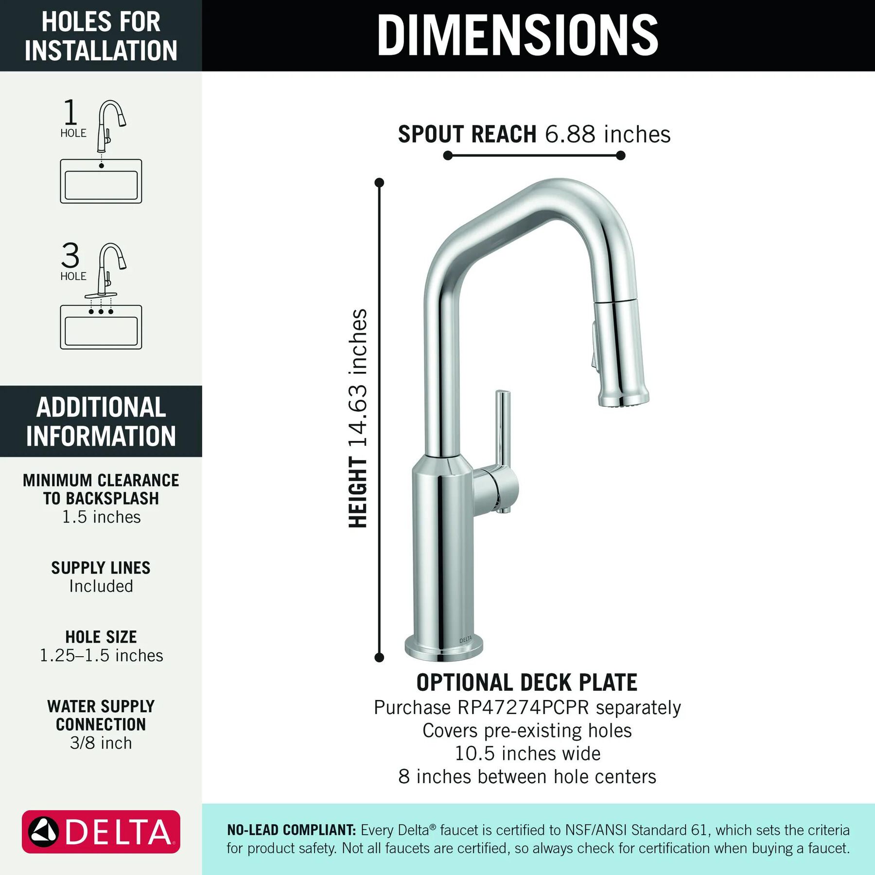 Single Handle Pull-Down Bar/Prep Faucet