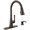 Single Handle Pull-Down Kitchen Faucet with Soap Dispenser and ShieldSpray&reg; Technology