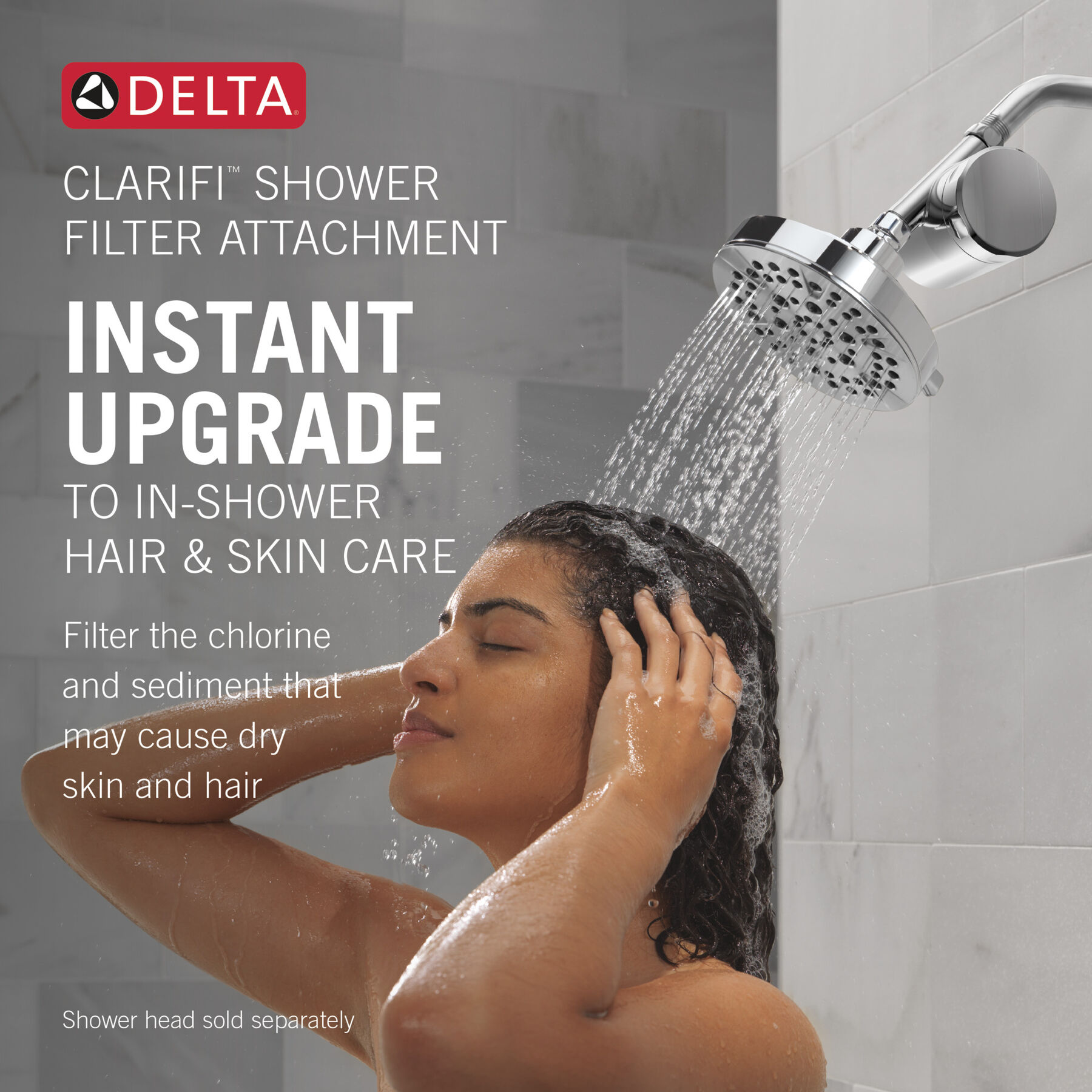 Standard Shower Filter with 6-Setting Showerhead and Mount Bundle