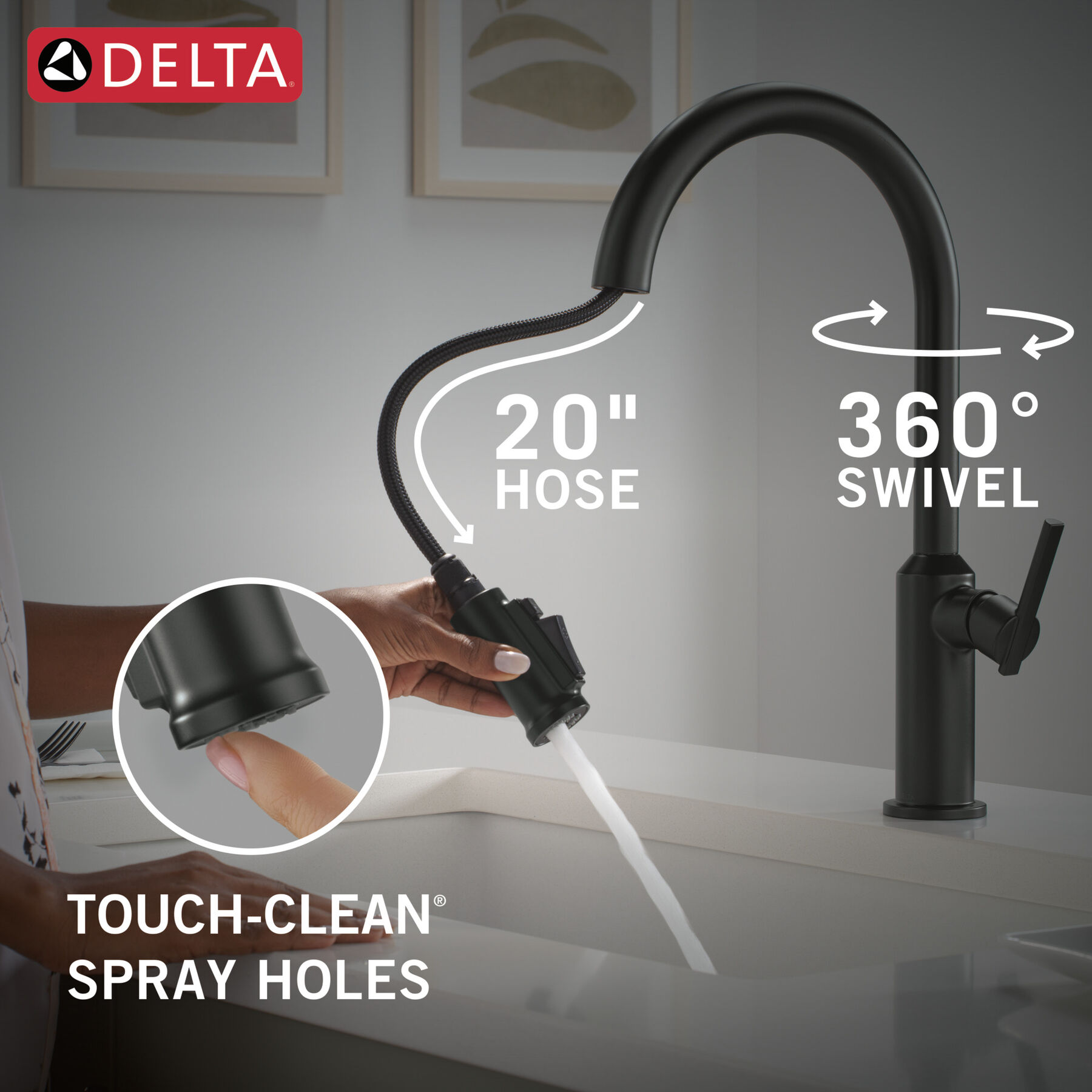 Single Handle Pull-Down Kitchen Faucet